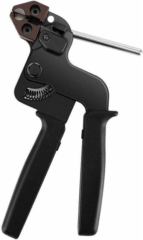 CT-02 Tragbare Kabelbinderpresse aus Edelstahl, schwarze Kabelbinderklemme