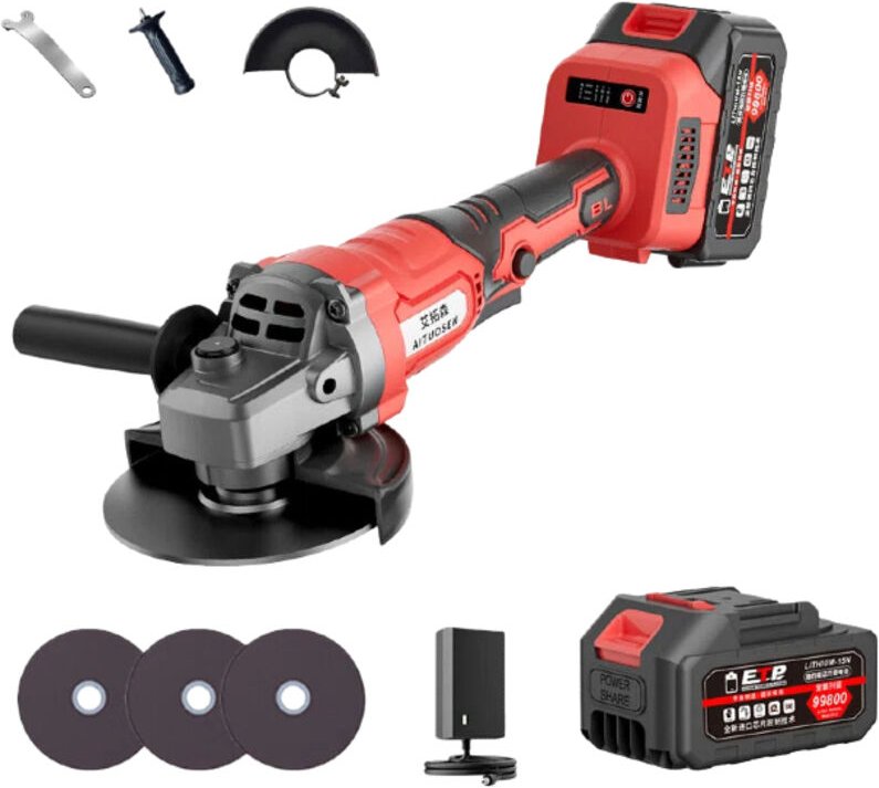 13000mAh Akku-Winkelschleifer - 10mm - Geeignet für Makita Akku-Winkelschleifer - zum Schneiden, Polieren und Schleifen ...