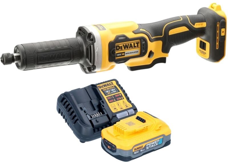 Dcg 426 H1 Akku Geradschleifer 18 v Brushless + 1x Powerstack Akku 5,0 Ah + Ladegerät - Dewalt