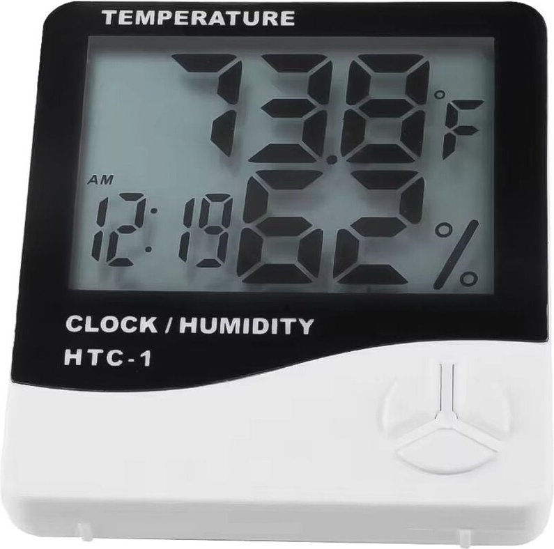ALOVEZ HTC-1/HTC-2 Elektronisches Thermometer-Hygrometer – Set mit 3 Geräten mit extragroßem LCD-Bildschirm für den Inne...