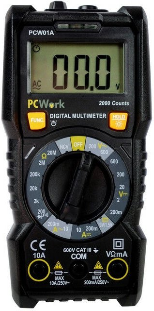 Digitales Multimeter 600v/dcac 10a/dcac Widerstand 20mg Pcwork Pcw01a