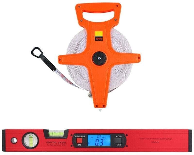 Règle Niveau Numérique 400mm LCD Magnétique Alliage Aluminium Rapporteur Électronique Ruban Mesure Pliable 100M