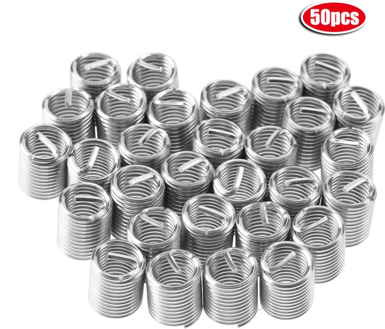 50 M10-Schraubengewindeeinsätze aus gewickeltem Draht aus Edelstahl SS304 ((M101,52 D)