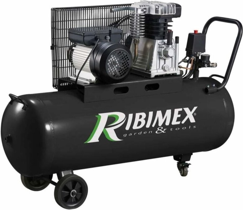 3 ps starker luftkompressor mit 100-liter-tank und zweizylinder-riemenantrieb - Ribimex - PRCOMP3/100CR