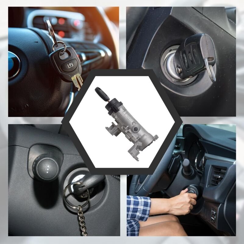 Hochleistungs-Zündschlossgehäuse, Schließzylinder und Schlüssel passend für Volkswagen Passat Golf 5/6, Teilenummer 1K09...