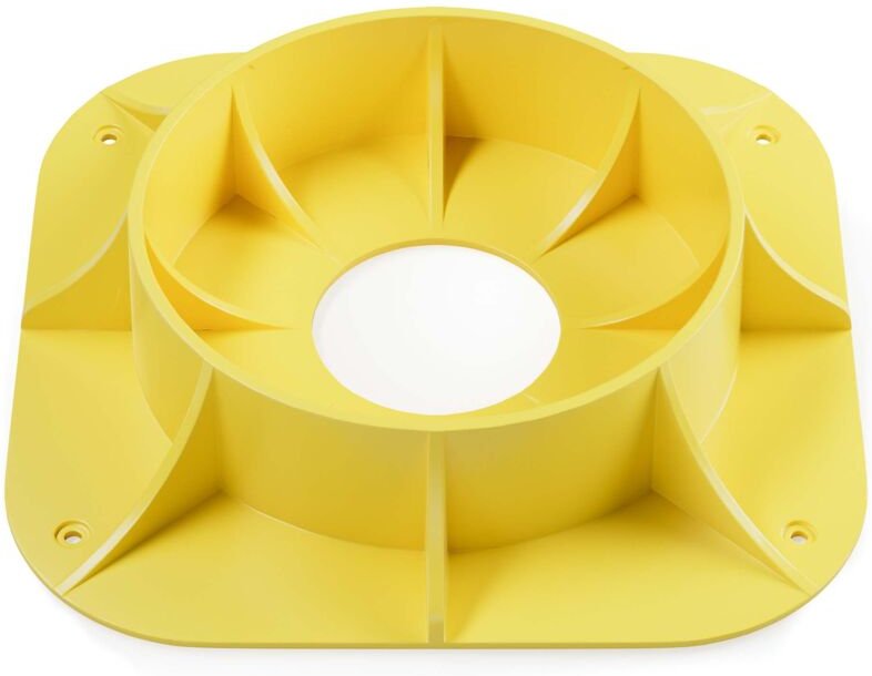 Wiltec - Stützradunterlage rund 236 mm bis 900 kg, hdpe Stützrad Halterung für Stützrad bis ø 160 mm, Unterlegkeil Stütz...