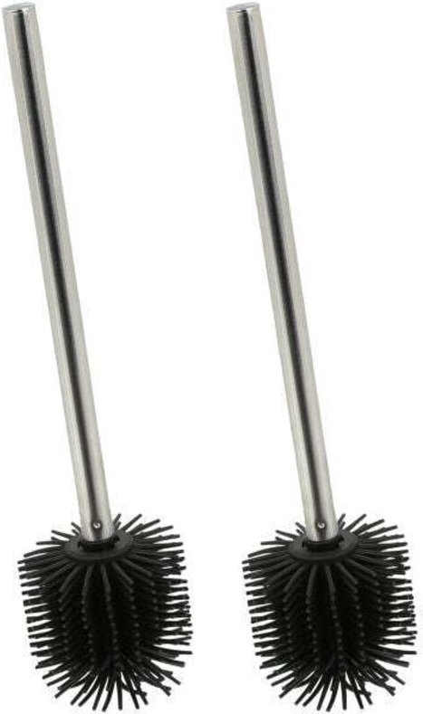 Black silicone toilet brush