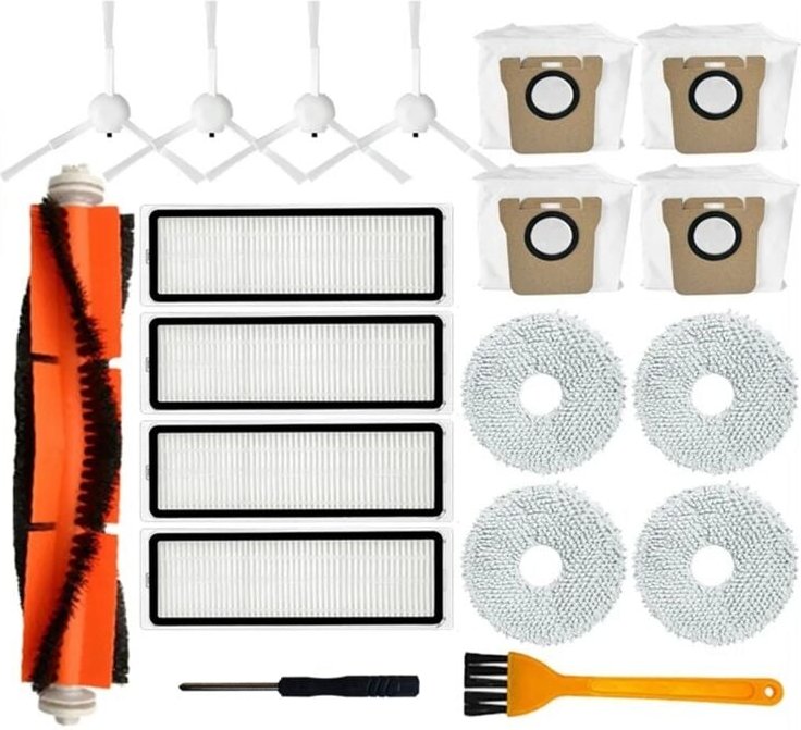 Für Roboterstaubsauger X10 + Hauptseitenbürstenfilter Mopptuch Staubbeutel