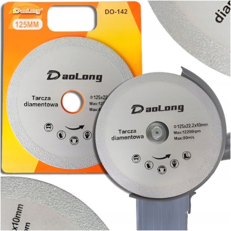 Diamanttrennscheibe zum Schneiden und Schleifen von Glas, Keramik und Widia-Fliesen, 125 mm