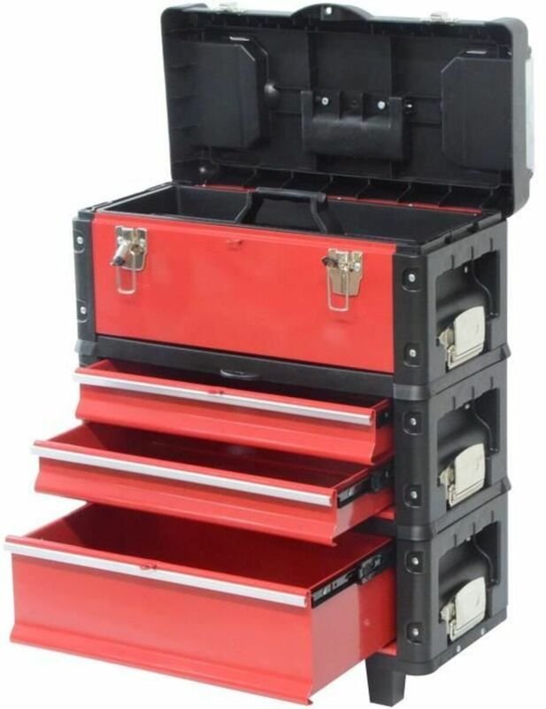 Werkzeugwagen Defpro Rot rouge Modular Stapelbar