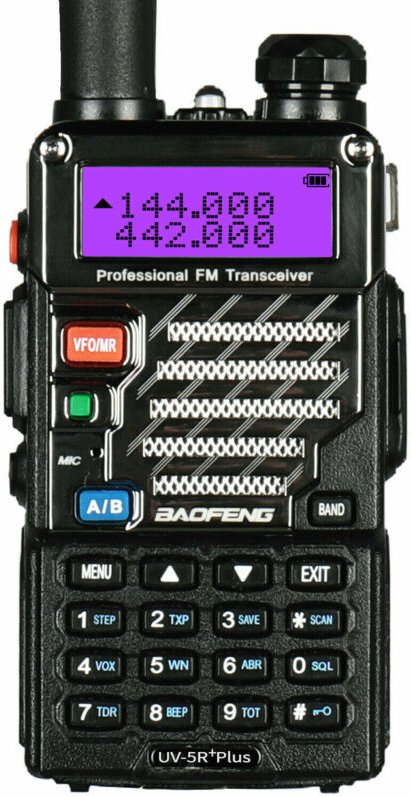 Professionelles UV-5R Plus Dualband-VHF/UHF-Funkgerät, 128 Kanäle, LED-Display, FM-Radio, Netzteil für Baustellen und Ab...