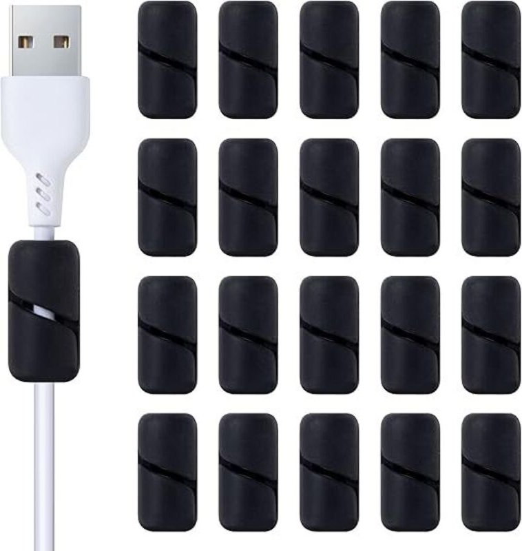 Shining House - Kabelklemmen, selbstklebender Kabelhalter, Multifunktions-Kabel-Organizer, Silikon-Clips für die Kabelor...