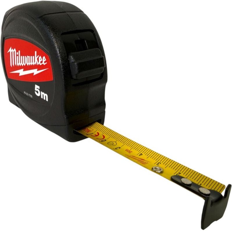 Milwaukee Slim Line Maßband 5m schwarz / rot ( 4932498604 )