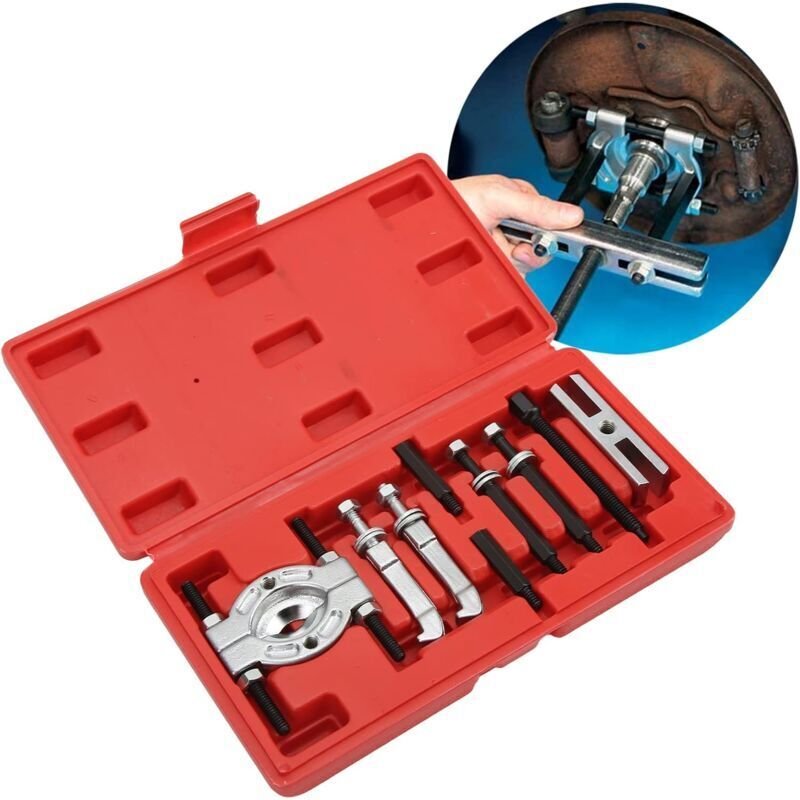 Vtizikl 9 pièces Kit Extracteur de roulement Jeu d'outils extracteur Kit Couteau de séparation, décolleurs d'engrenages ...