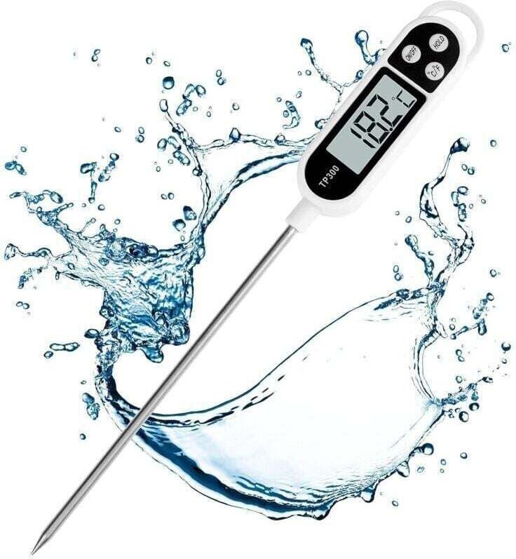 Thermomètre Numérique Cuisson avec Sonde Longue pour Viande Huile Lait Vin BBQ et Eau Chaude