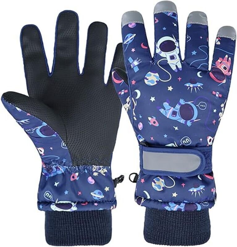 Skihandschuhe für Kinder, warme Schneehandschuhe für den Winter, winddichte Snowboard-Fäustlinge für Mädchen und Jungen,...