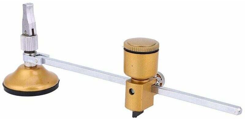 Verstellbarer runder Glasfliesenschneider mit 60 cm / 23,6 Zoll Durchmesser, kompaktes rundes Glasschneidwerkzeug mit Sa...