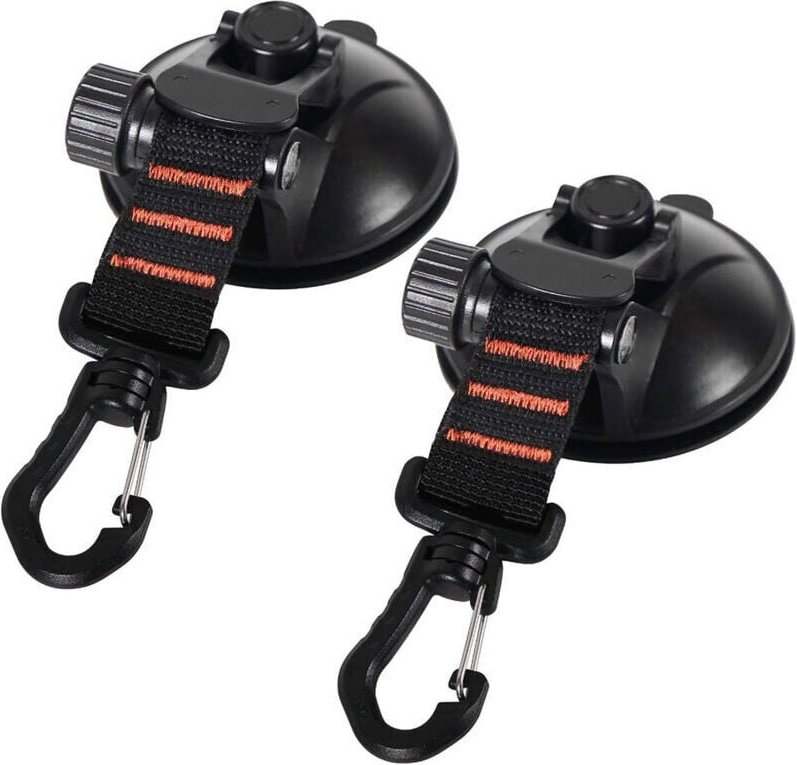 ZVD 4 Stück Saugnapf-Anker mit Saugnapf-Halterung für Auto-Campingplane, Multifunktions-Saugnapf-Zubehör für Zelte als A...