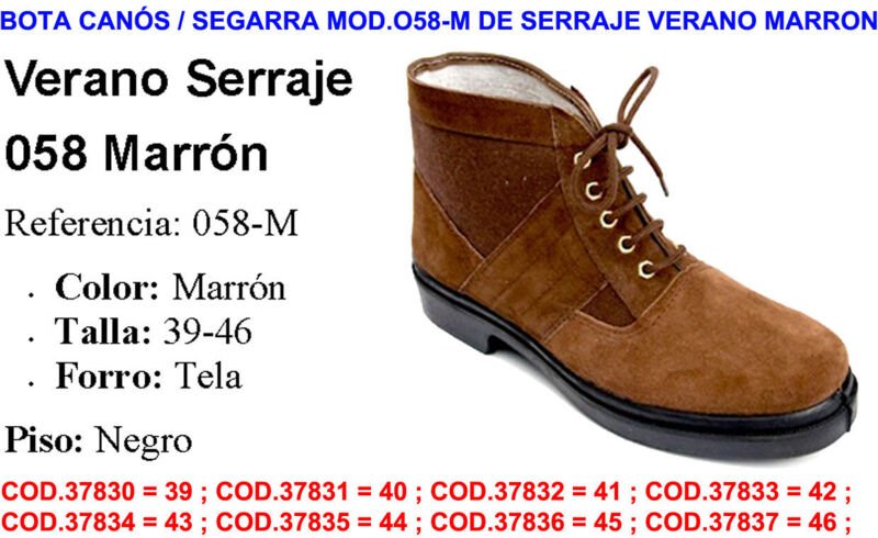 Canos Segarra 058-M Wildleder Sommerbraune Stiefel Größe 40