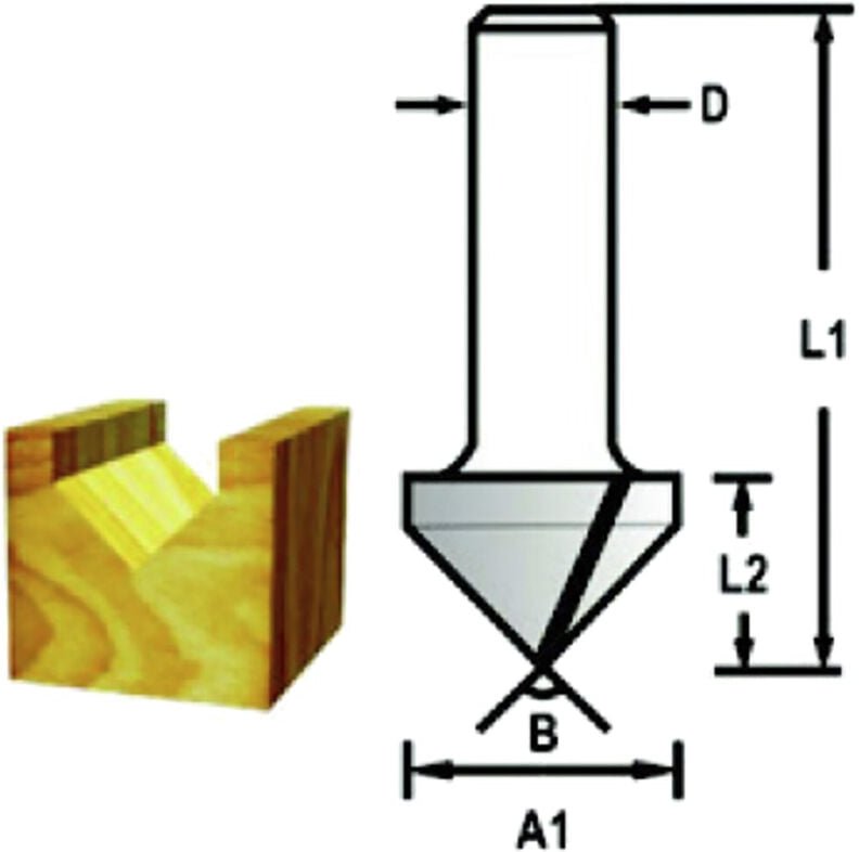 V-Nutfräser 19 mm - D-47880 - Makita