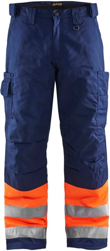 Hochsichtbare Winter-Arbeitshose 1862 - Neonorange/Marine M - FR(44) - SE(C50) - Kurz