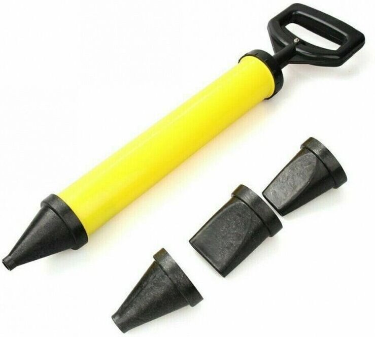 Zement-Kartuschenpistole, Mörtelpistolen-Set, limettengrüne Mörtel-Spritzpistole mit 4 Düsen