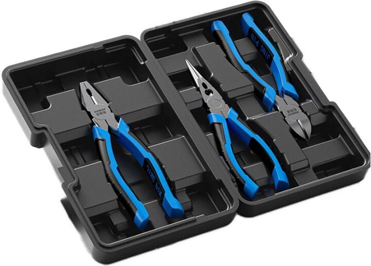 Bluedeer - Zangenset,3 Stück Multifunktionszange, robuste 20 cm Seitenschneider, 20 cm Kombinationszange, 20,5 cm Spitzz...