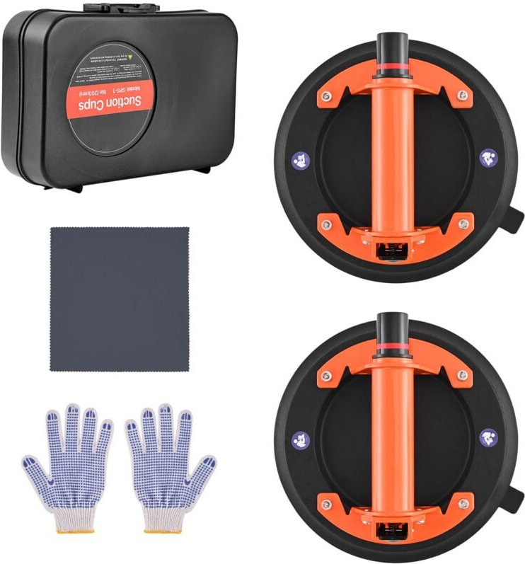 Mophorn Vakuum-Saugheber, 203 mm Glasheber mit Metallgriff, 195 kg Tragkraft, Fliesen-Saugnapf-Werkzeug mit Tragetasche ...