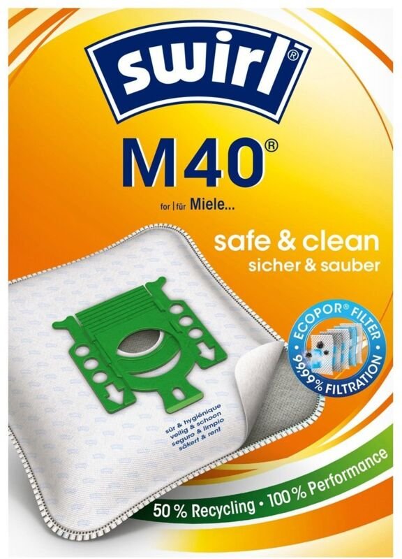 Swirl - staubsauger beutel m40 - 10 stück - ecopor - 6783226 - 4006508230341