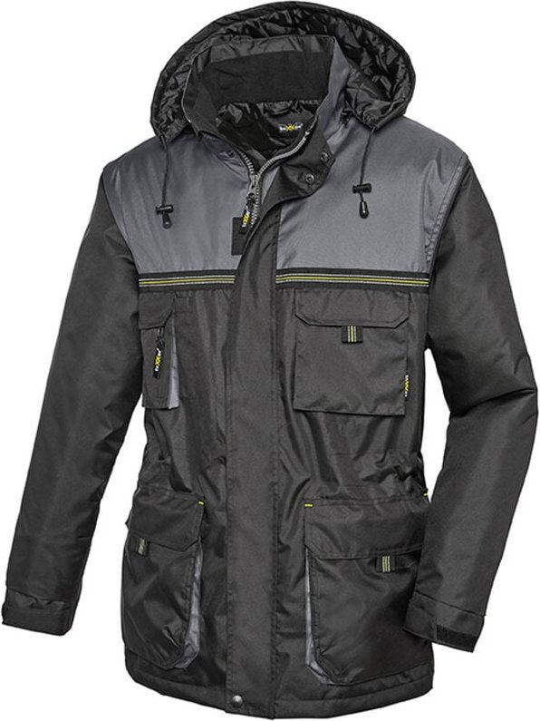 Winter-Jacke YSTAD schwarz/grau Größe 5XL