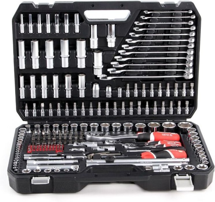 Yato - Werkzeugkoffer Set 216tlg Ratschen Steckschlüssel 1/4' 1/2' 3/8' Langnüsse