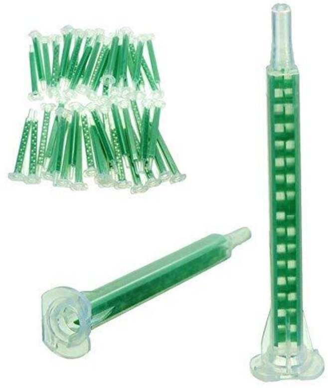 Werse 50 Stück F6-16 Grüner AB-Klebstoffmischschlauch mit statischer Mundöffnung und 16 Düsen