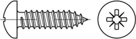ISO 7049 Form CZ Linsenkopf-Blechschraube VG 4,2x50 Stahl galvanisch verzinkt PZ 500 Stk