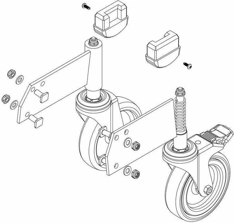 MUNK Rollensatz antistatisch elektrisch ableitfähig für Artikelnummer 51204 50206 59205 51205 50207 50208 59208 54107 51...