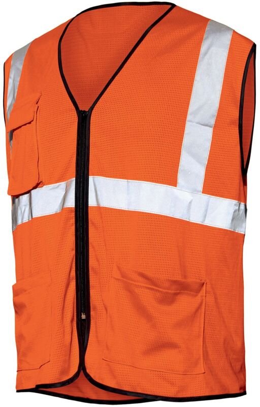 Issaline 01265-032 Orange perforierte Netz-Arbeitsweste XL/XXL