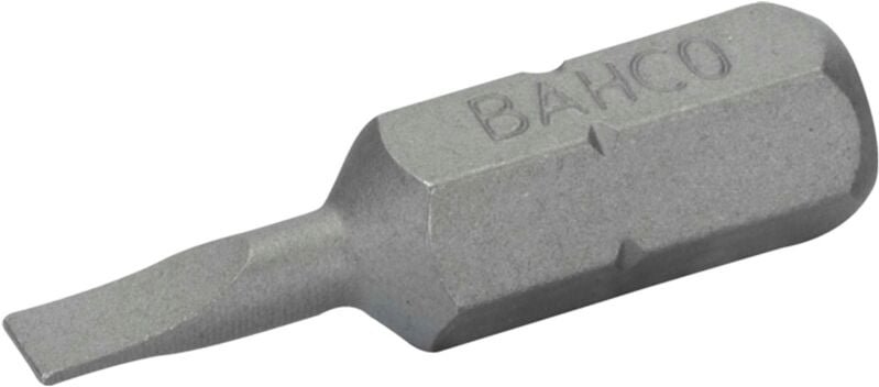 1/4 Standard Schraubendreher Bits für Schlitzschrauben 0,6 mm x 4,5 mm x 25 mm -5 Stk./Kunststoffbox - Bahco