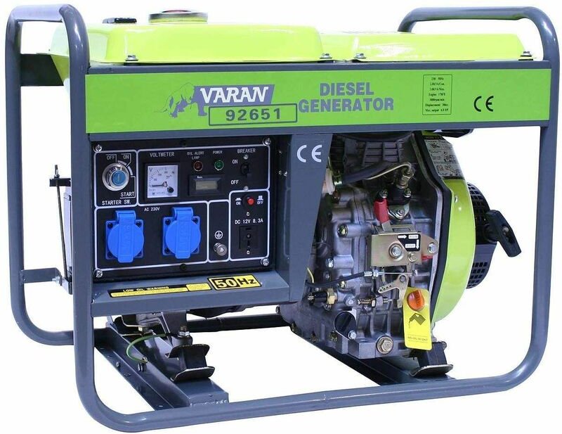 Varan Motors - 92651 GENERATOR STROMERZEUGER STROMAGGREGAT NOTSTROMAGGREGAT 3,3kW 230V+12V DIESEL