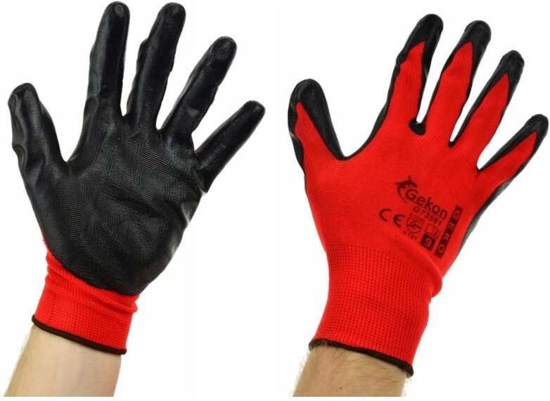 Rote Arbeitshandschuhe Größe 9 Schutzhandschuhe G73581