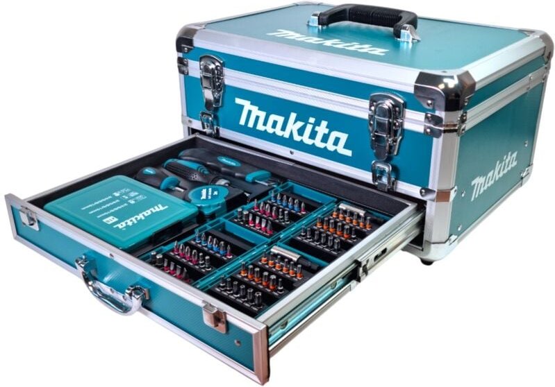 Makita X9 Alu Schubladen Koffer + 96 tlg. Zubehör Set