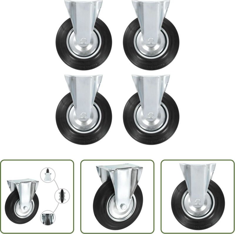 Bockrollen 200 mm - Bockrollen 4 Stk. 200 mm