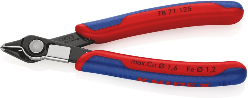 KNIPEX 78 71 125 SB Electronic Super Knips® mit Mehrkomponenten-Hüllen brüniert 125 mm