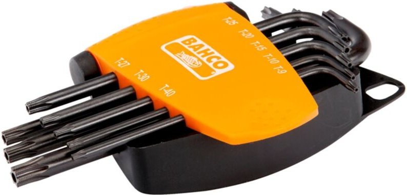 Bahco TORX TR (Tamper Resistant) Winkelschraubendreher-Satz, phosphatiert - 8-tlg.