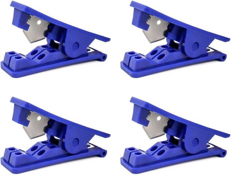 Set mit 4 Rohrschneidern, preisgünstiger Kunststoffrohrschneider für Silikon-, PVC-, PU- und Nylonschläuche bis 12 mm Au...