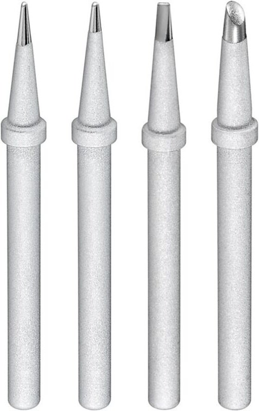 Wentronic - Ersatzlötspitzenset für Lötstation AP2, 4 verschiedene Spitzen, Ersatzlötspitzen für Artikel 51091.