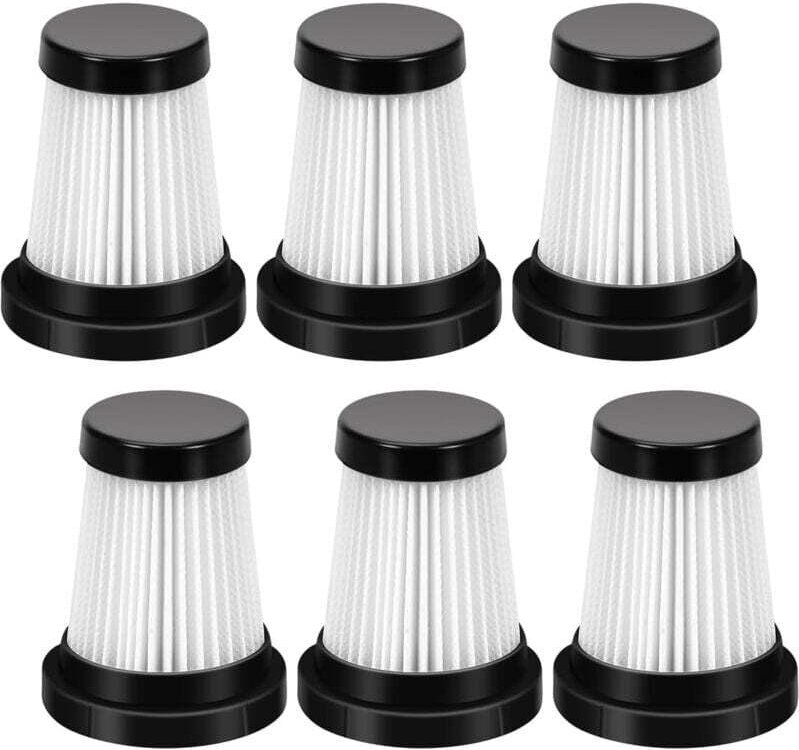 6-teiliges Set hocheffizienter Luftfilter für Moosoo K12, K12 Pro und K13 Akku-Staubsauger, waschbarer Staubsaugerfilter