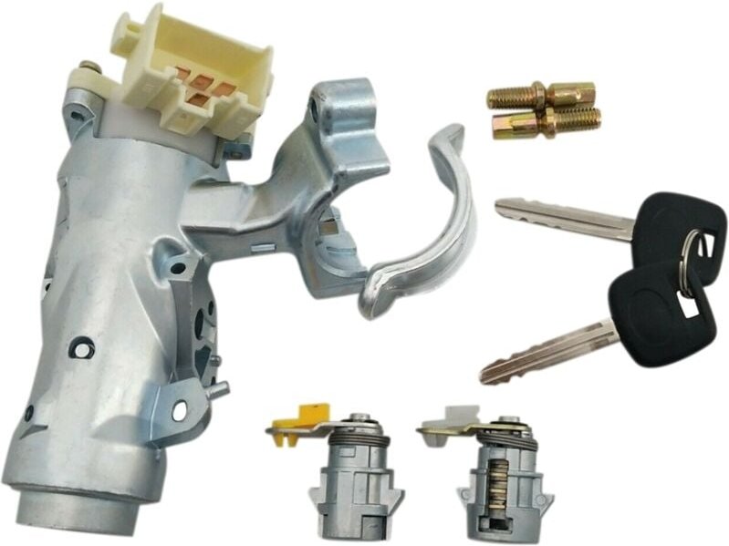 Tlily - ZüNdschloss Lenkschloss + TüRschloss mit 2 SchlüSseln Set für 1997-2005