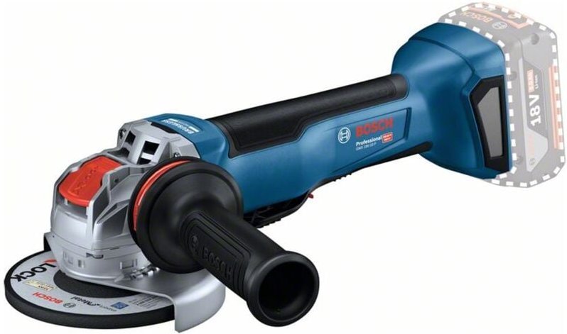 Bosch Akku-Winkelschleifer mit x-lock gwx 18V-10 p, mit Schutzhaube, l-boxx 136