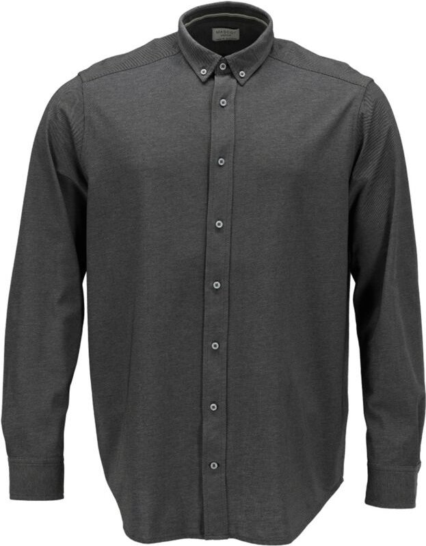 Hemd, klassische Passform, Stretch Gr. 53-54, dunkelanthtazit/hellgrau-meliert - Mascot