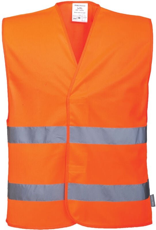 Doppelstreifen-Weste Orange 4XL/5XL