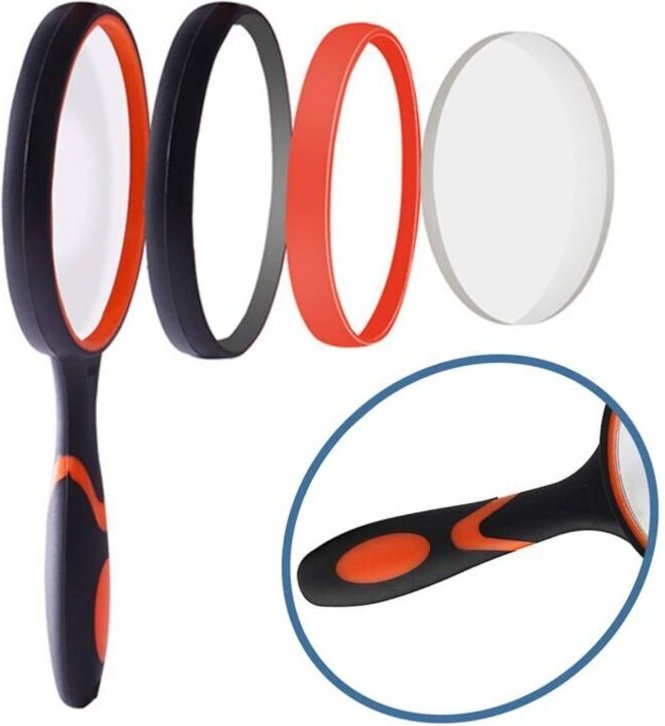 10-fache Vergrößerungslupe für Kinder, 75-mm-Lupe, Lupe mit weichem, rutschfestem Gummigriff